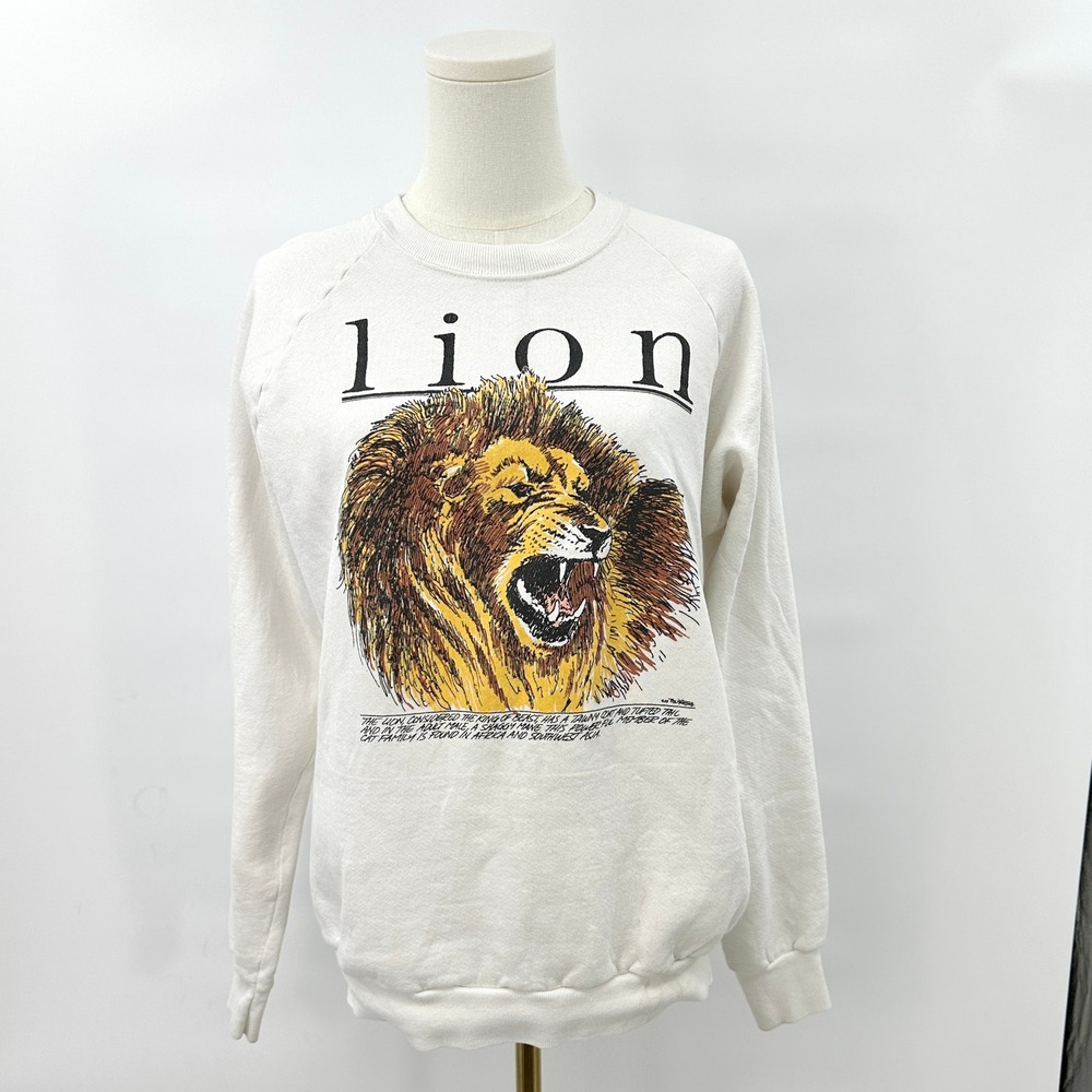 Screen Stars 80s 90s Lion Graphic Sweatshirt USA XL 50/50 Streetwear Vintage